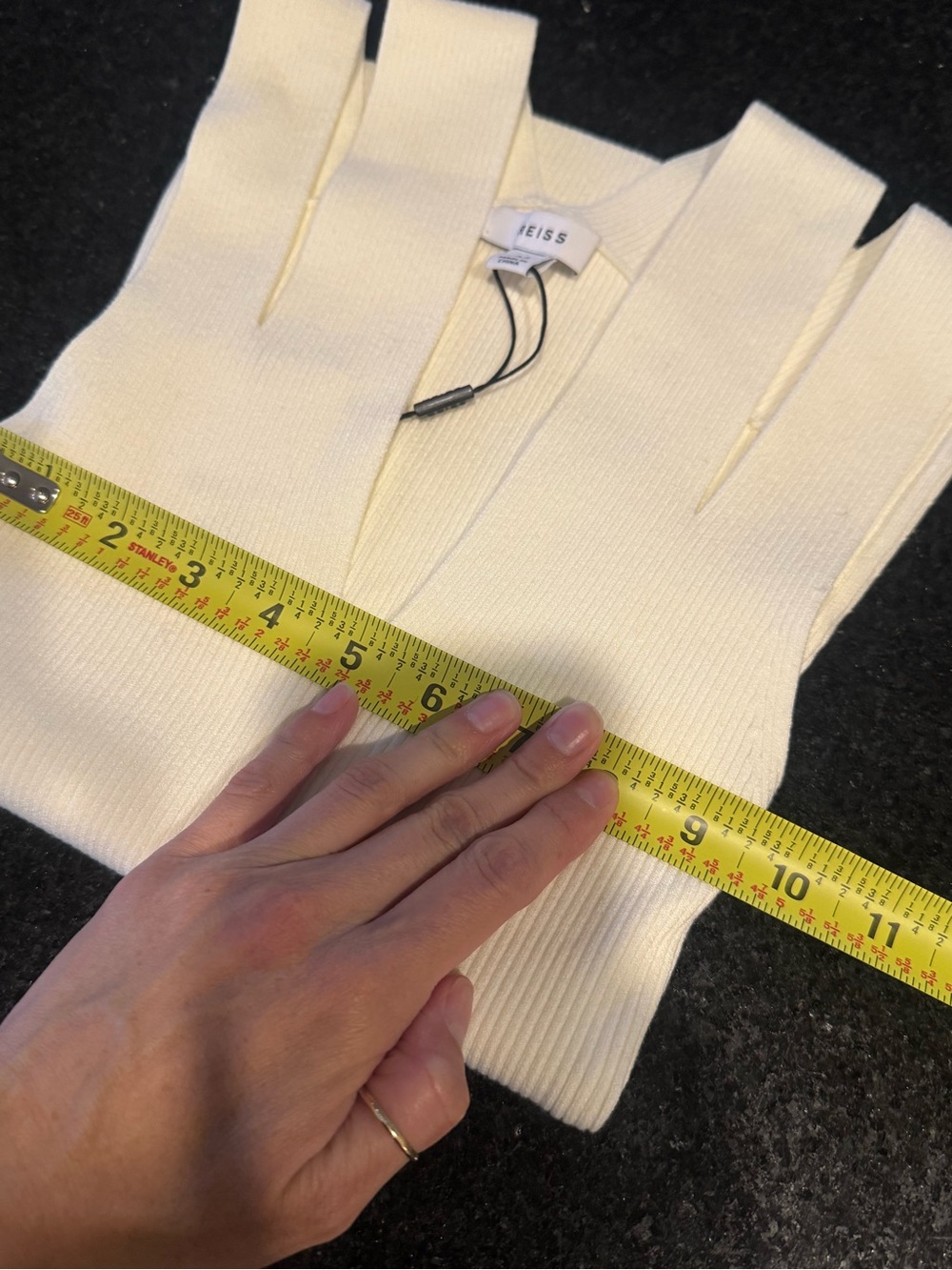 Reiss Off-White Ribbed Cutout-Strap Tank - Picture 12 of 12